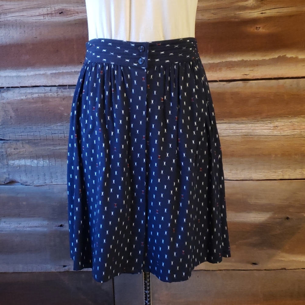 Gap navy print skirt